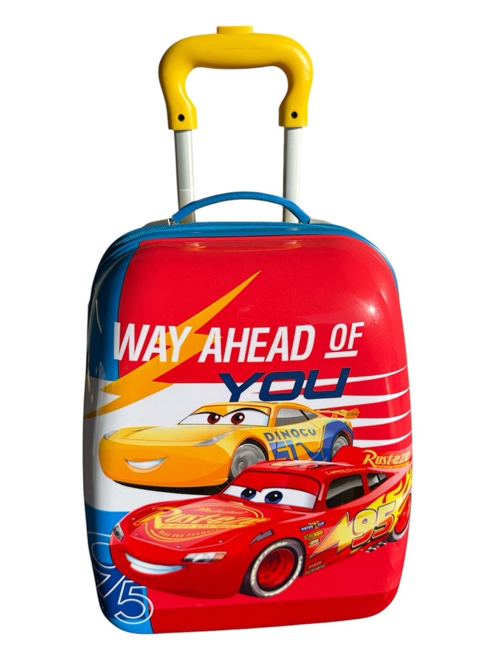 Disney Pixar Lightning Mcqueen Kids Carry On Hardside Luggage 18" Suitcase